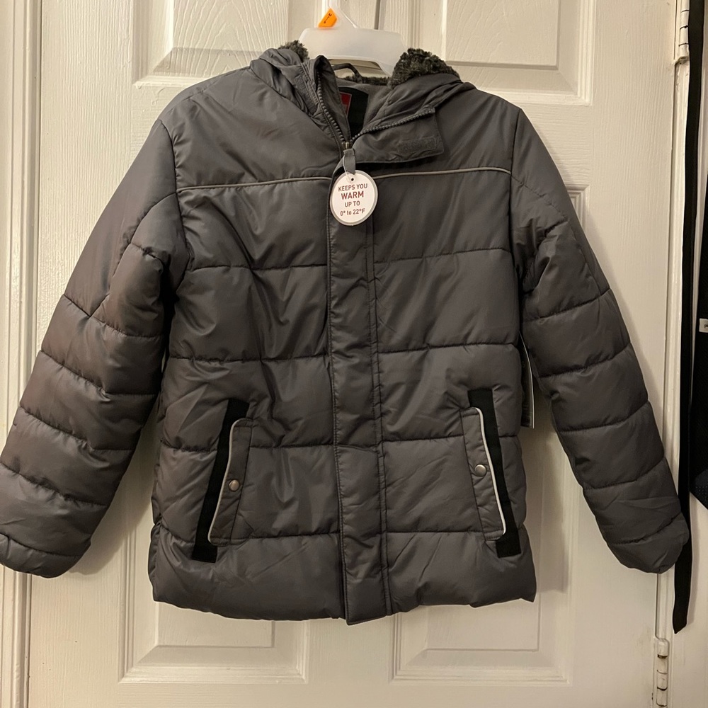 Boys Swiss tech winter coat Grey